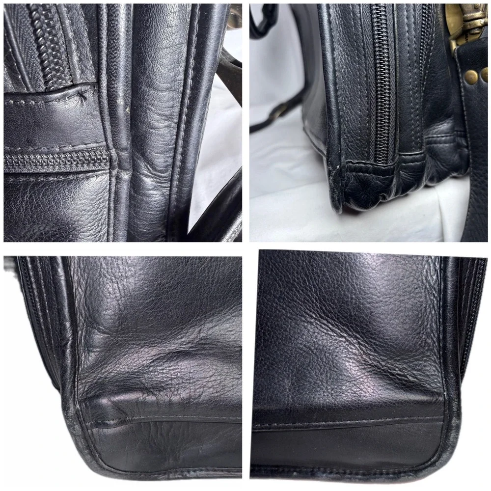 Claire Chase Executive Computer Briefcase Leather Black‎ 16x13x7.5 Professional